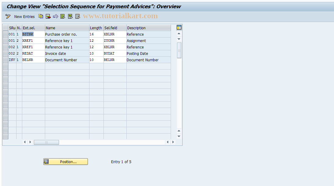 SAP TCode S_ALR_87001480 - IMG Activity: SIMG_CFORFBOBCU