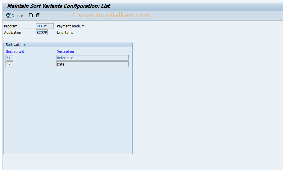 SAP TCode S_ALR_87001492 - IMG Activity: SIMG_CFMENUORFBO7S2