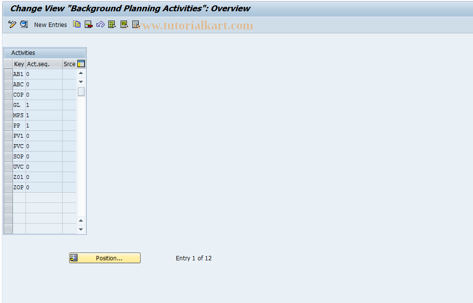 SAP TCode S_ALR_87001753 - IMG Activity: SIMG_CFMENUOLPAACTI