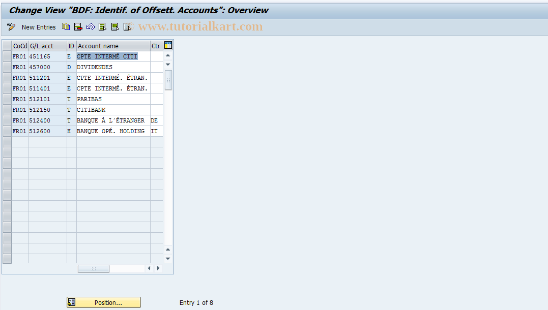 SAP TCode S_ALR_87001837 - IMG Activity: SIMG_CFORFBTFE19DK