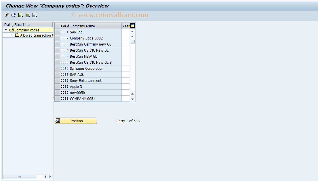 SAP TCode S_ALR_87001886 - IMG Activity: EURO_FIAA_NACH1