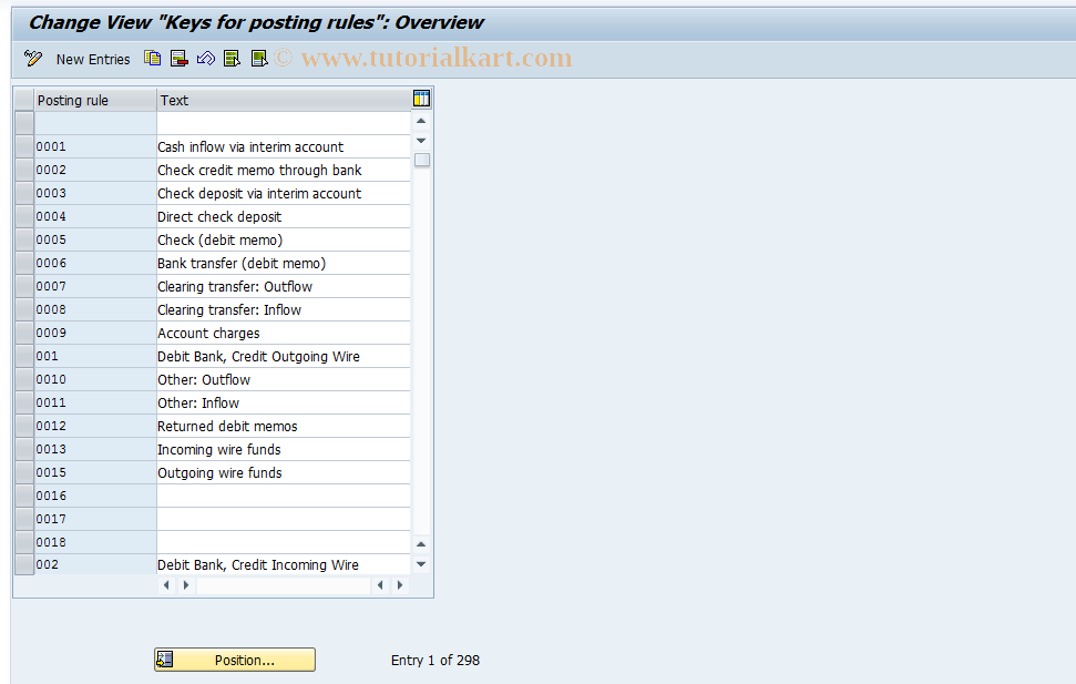 SAP TCode S_ALR_87001928 - IMG Activity: SIMG_CFMENUOFTDOT56