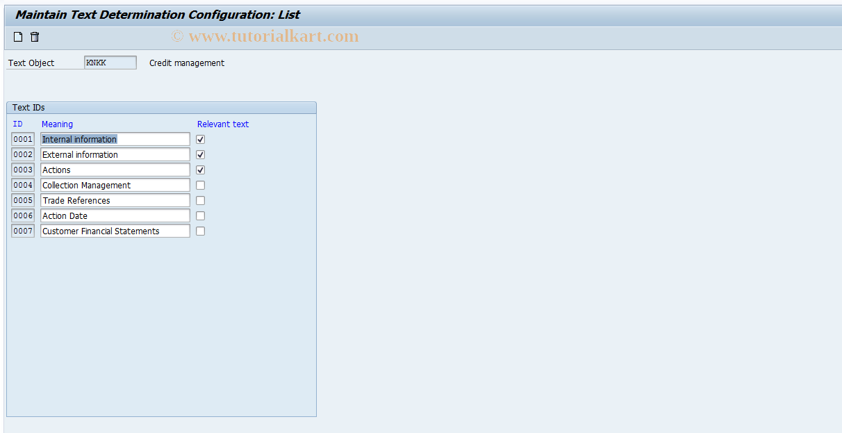 SAP TCode S_ALR_87002010 - IMG Activity: SIMG_CFMENUORFBOBT3