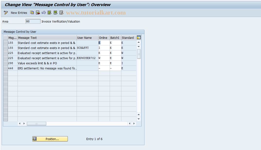 SAP TCode S_ALR_87002302 - IMG Activity: SIMG_CFMENUOLMROMRM