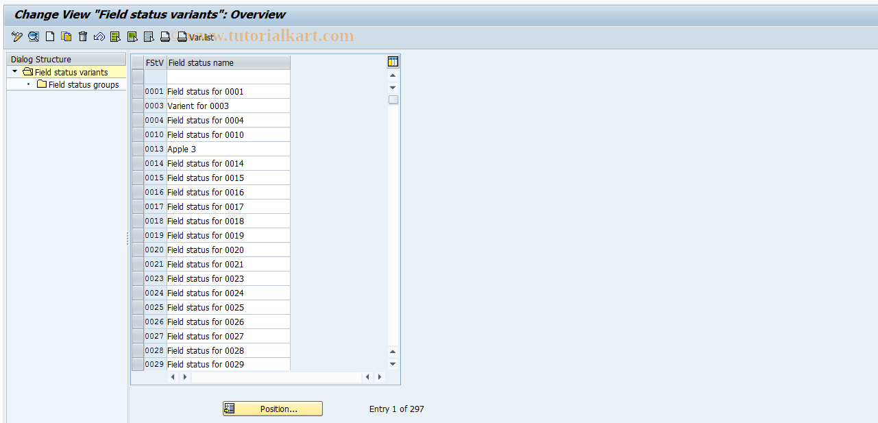 SAP TCode S_ALR_87002333 - IMG Activity: SIMG_CMMENUORFF_3210