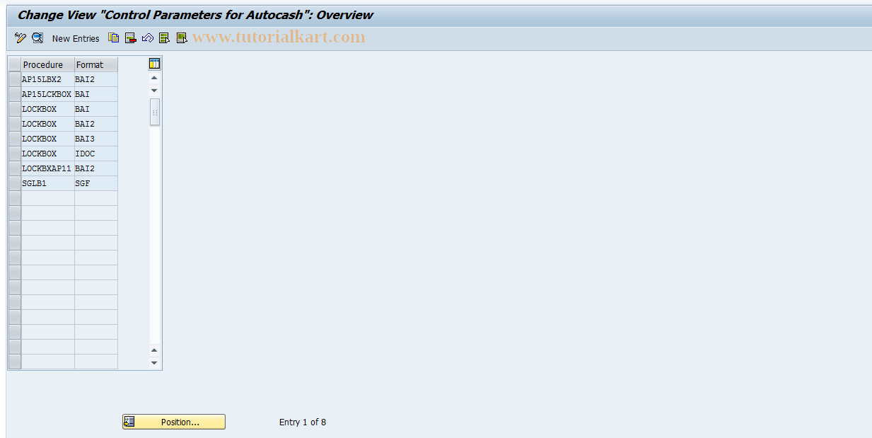 SAP TCode S_ALR_87002372 - IMG Activity: SIMG_CFMENUOFTDOBAY