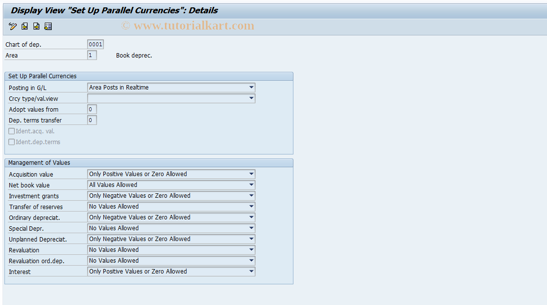 SAP TCode S_ALR_87002381 - IMG Activity: SIMG_CMMENUORFF_2421