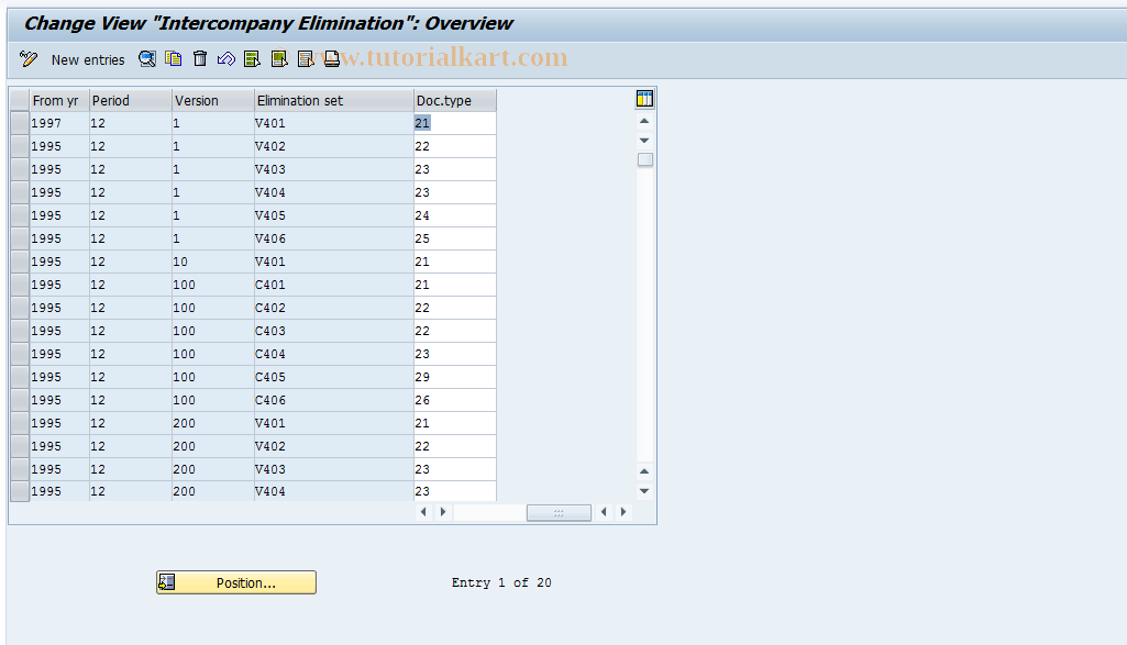 SAP TCode S_ALR_87002445 - IMG Activity: SIMG_CFMENUORFCOC27