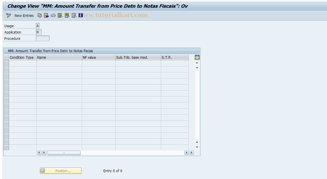 SAP TCode S_ALR_87002478 - IMG Activity: J_1BVALUE_TRANSFER