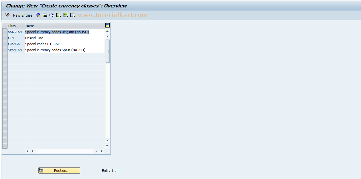 SAP TCode S_ALR_87002534 - IMG Activity: SIMG_CFFIBAOT74