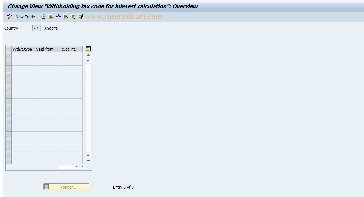 SAP TCode S_ALR_87002543 - IMG Activity: SIMG_CFORFBT059ZZINS