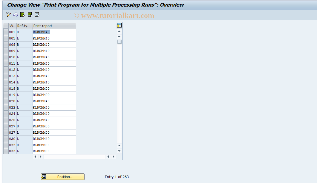 SAP TCode S_ALR_87002590 - IMG Activity: SIMG_XXMENUOLML1008