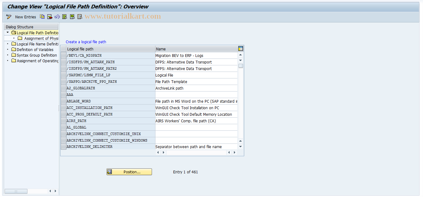 SAP TCode S_ALR_87002633 - IMG Activity: SIMG_CFMENUORFF1207