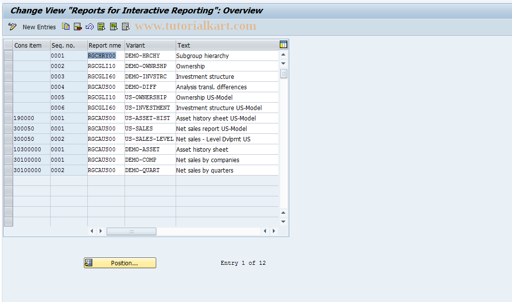 SAP TCode S_ALR_87002635 - IMG Activity: SIMG_CFMENUORFCOC49