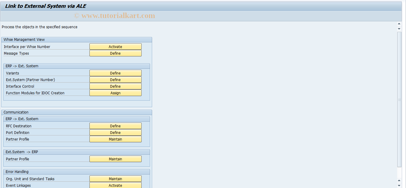 SAP TCode S_ALR_87002638 - IMG Activity: SIMG_XXMENUOLML0005