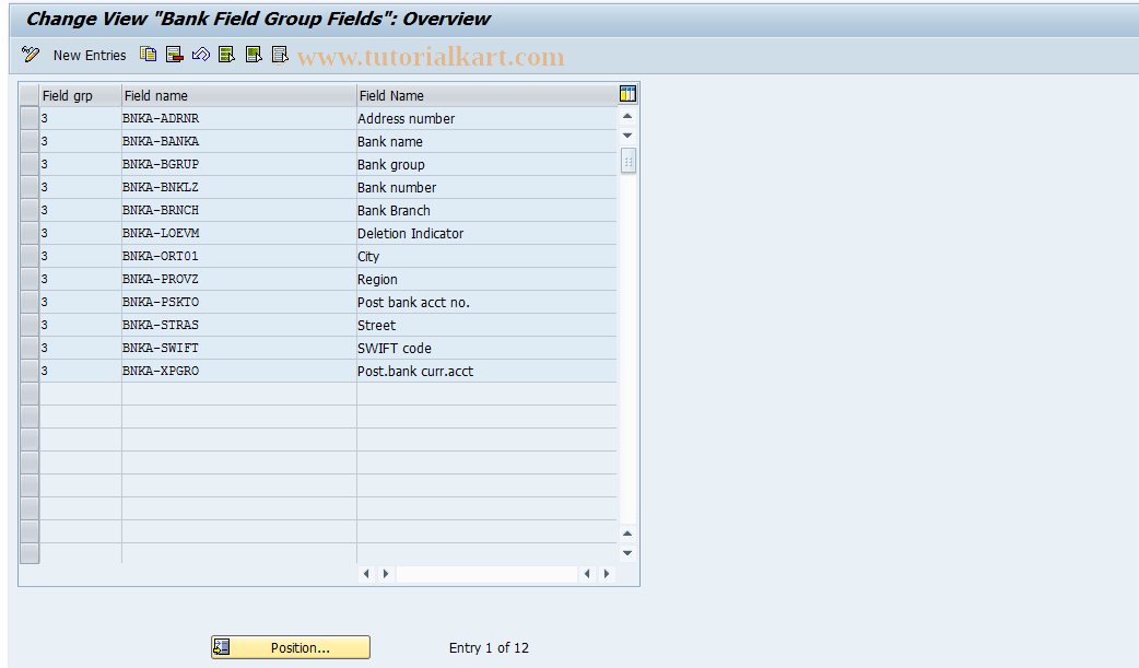 SAP TCode S_ALR_87002644 - IMG Activity: SIMG_CFMENUORFBOBBL