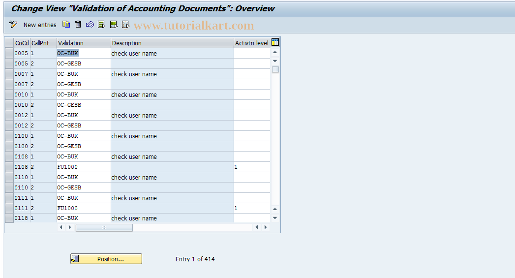 SAP TCode S_ALR_87002675 - IMG Activity: SIMG_CMMENUORFF_1540