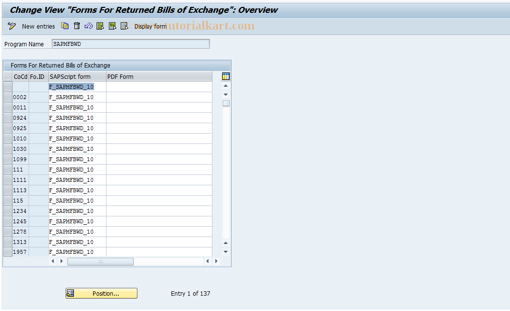 SAP TCode S_ALR_87002702 - IMG Activity: SIMG_CFMENUOFTDOT65