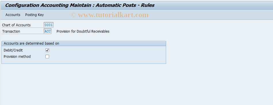 SAP TCode S_ALR_87002707 - IMG Activity: SIMG_XXMENUORFBOBXD