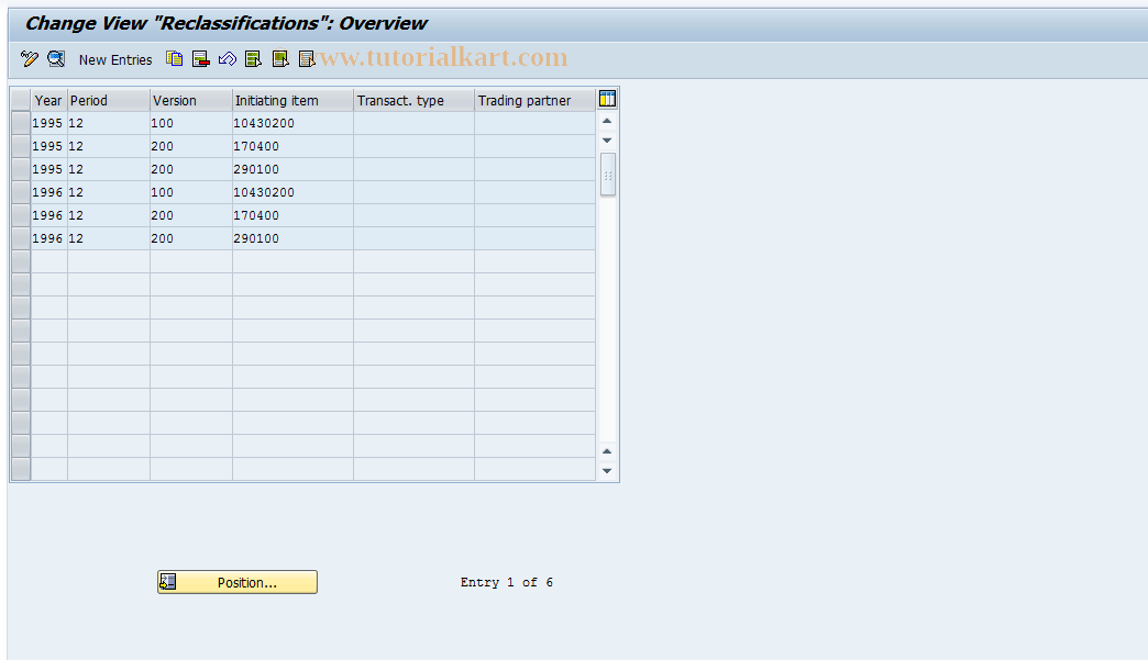 SAP TCode S_ALR_87002724 - IMG Activity: SIMG_CFMENUORFCOC26