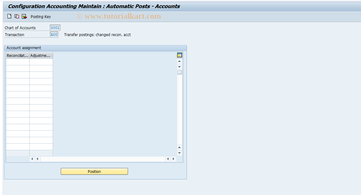 SAP TCode S_ALR_87002737 - IMG Activity: SIMG_CFMENUORFBOBBW