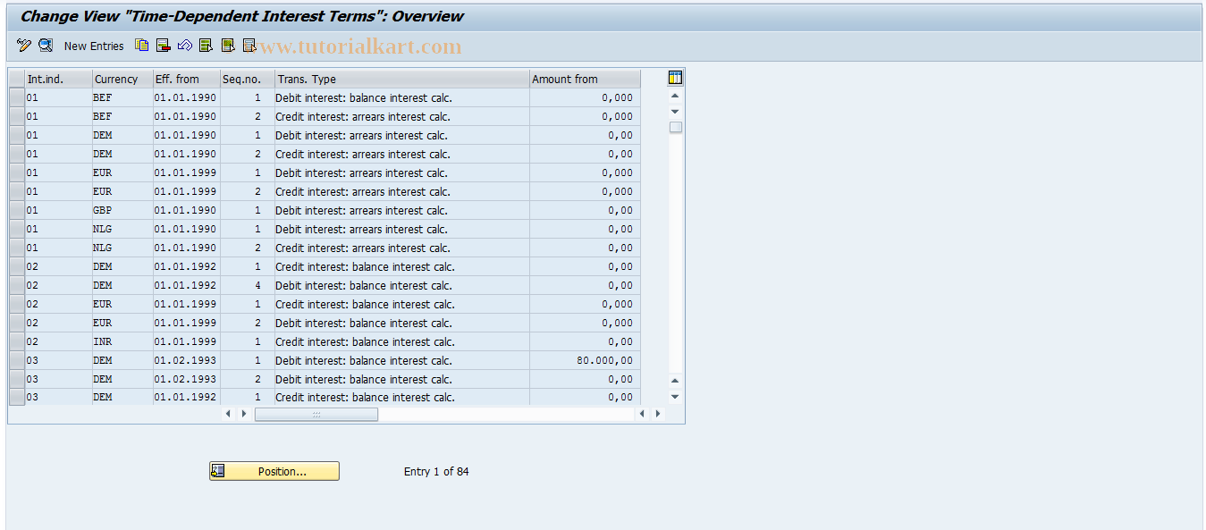 SAP TCode S_ALR_87002763 - IMG Activity: SIMG_CFMENUOFTDOT03