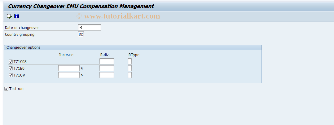 SAP TCode S_ALR_87002852 - IMG Activity: OHEUR213