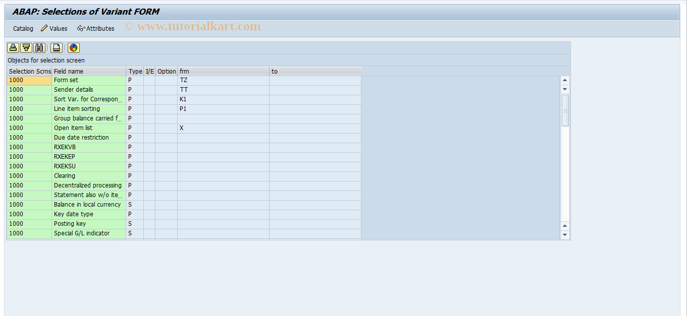 SAP TCode S_ALR_87002871 - IMG Activity: SIMG_CFMENUORFBOBKA0