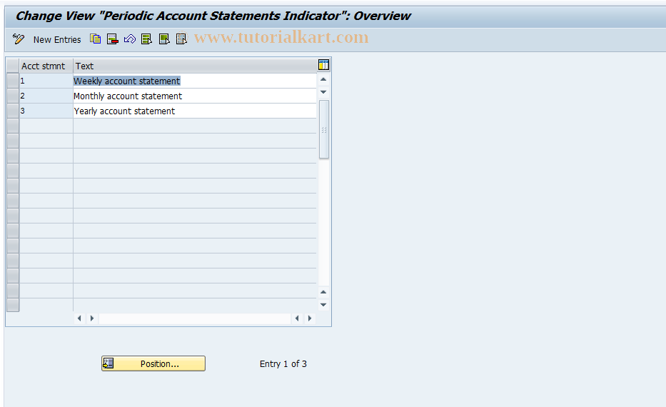 SAP TCode S_ALR_87002876 - IMG Activity: SIMG_CFMENUORFBOBAF0