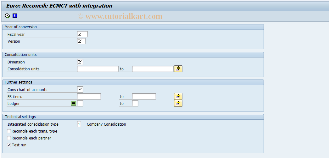 SAP TCode S_ALR_87002893 - IMG Activity: SIMG_EURO_CS2310