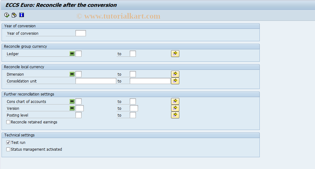 SAP TCode S_ALR_87002917 - IMG Activity: SIMG_EURO_CS2320