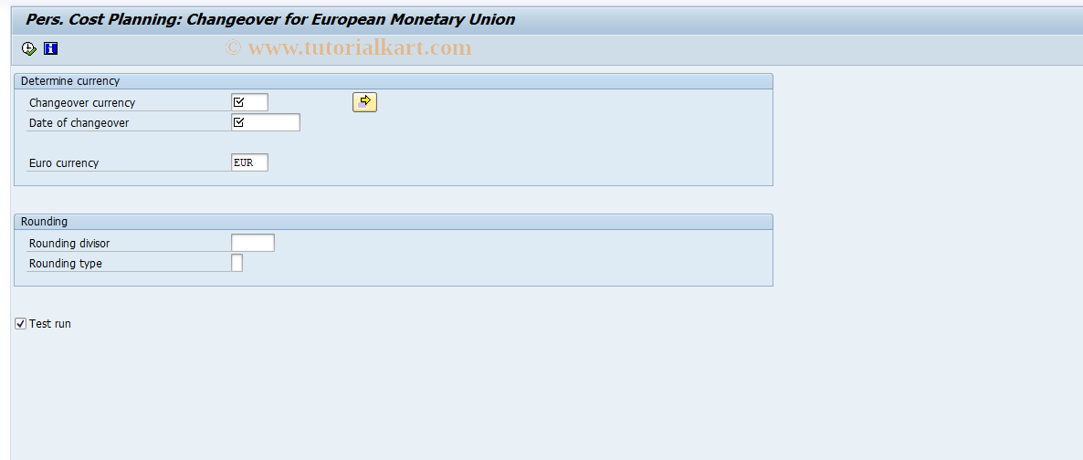 SAP TCode S_ALR_87002945 - IMG Activity: OHEUR234