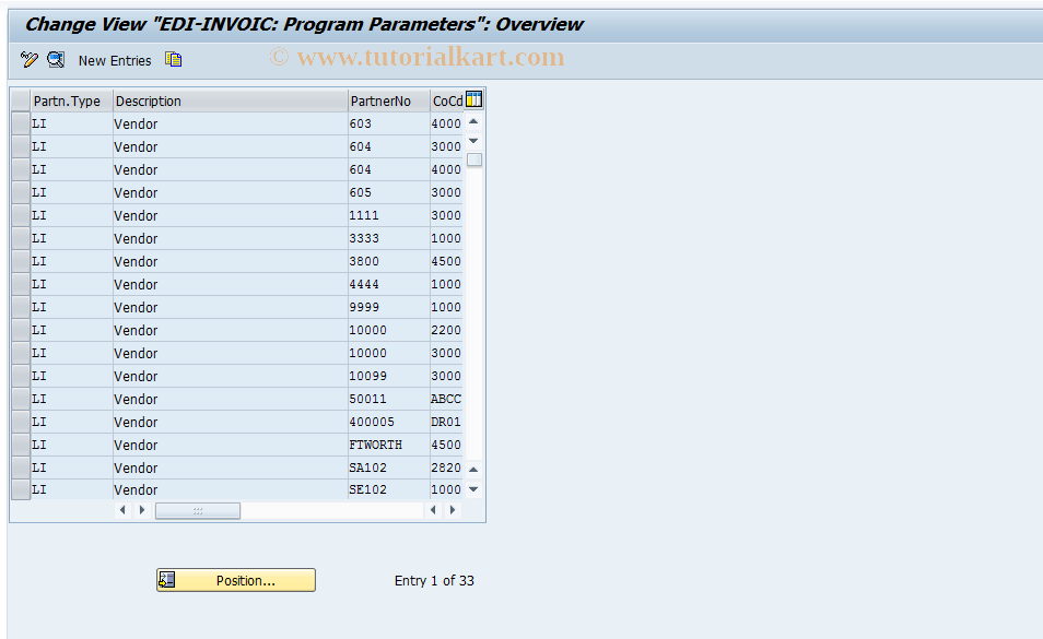 SAP TCode S_ALR_87003005 - IMG Activity: SIMG_CFMENUORFBOBCE