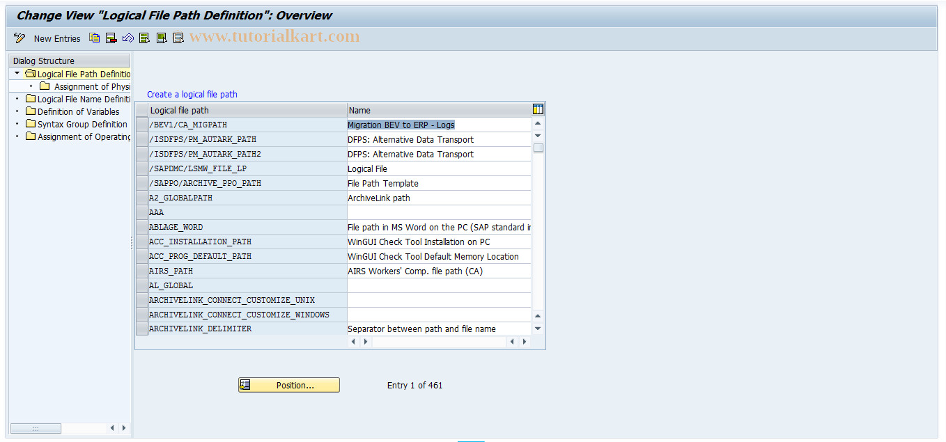 SAP TCode S_ALR_87003007 - IMG Activity: SIMG_CFMENUORFCANSY