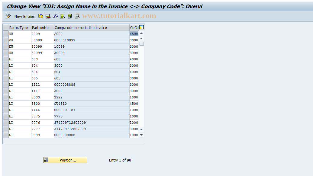 SAP TCode S_ALR_87003009 - IMG Activity: SIMG_CFORFBOBCARE