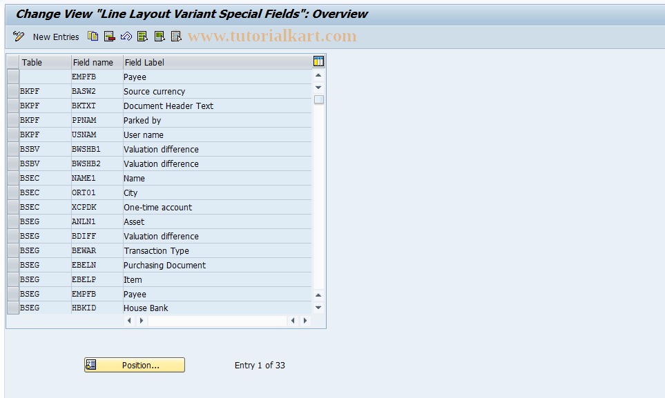 SAP TCode S_ALR_87003042 - IMG Activity: SIMG_CFMENUORFBO7R3