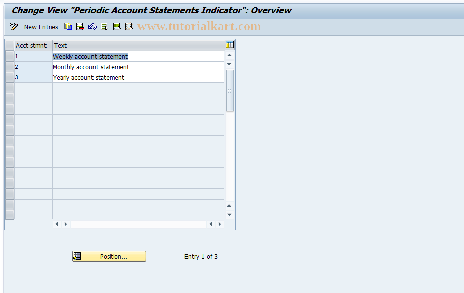 SAP TCode S_ALR_87003101 - IMG Activity: SIMG_CFMENUORFBOBAF