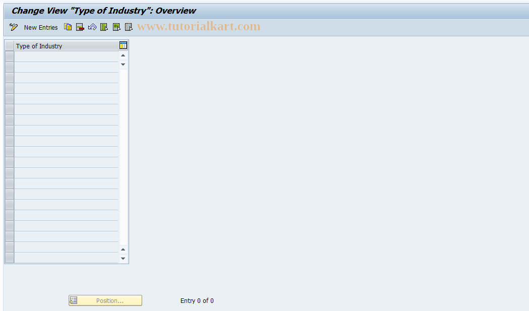 SAP TCode S_ALR_87003106 - IMG Activity: SIMG_ORFB_INDUSTYPKR