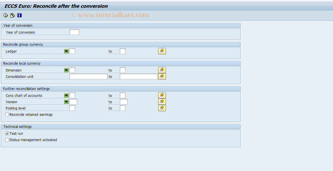 SAP TCode S_ALR_87003111 - IMG Activity: SIMG_EURO_CS2140