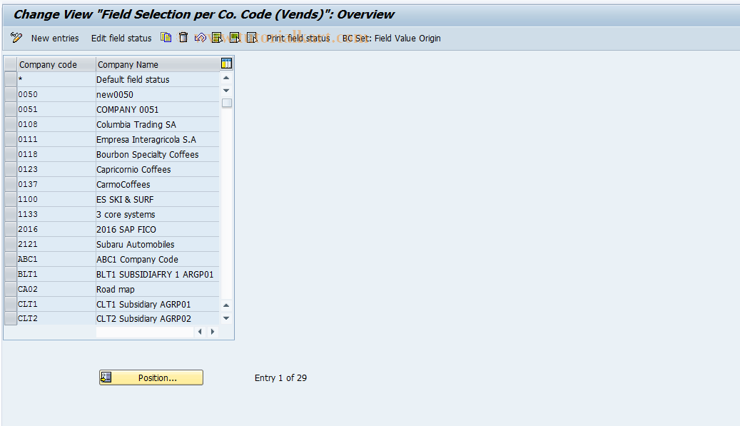 SAP TCode S_ALR_87003123 - IMG Activity: SIMG_CFMENUORFBOB24