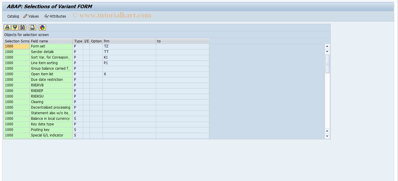 SAP TCode S_ALR_87003134 - IMG Activity: SIMG_CFMENUORFBOBKA