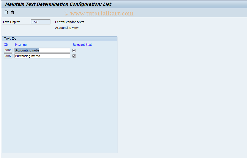 SAP TCode S_ALR_87003197 - IMG Activity: SIMG_CFMENUORFBOBT4