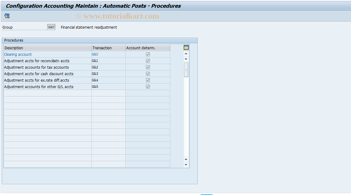 SAP TCode S_ALR_87003208 - IMG Activity: SIMG_CFMENUORFBOBXM