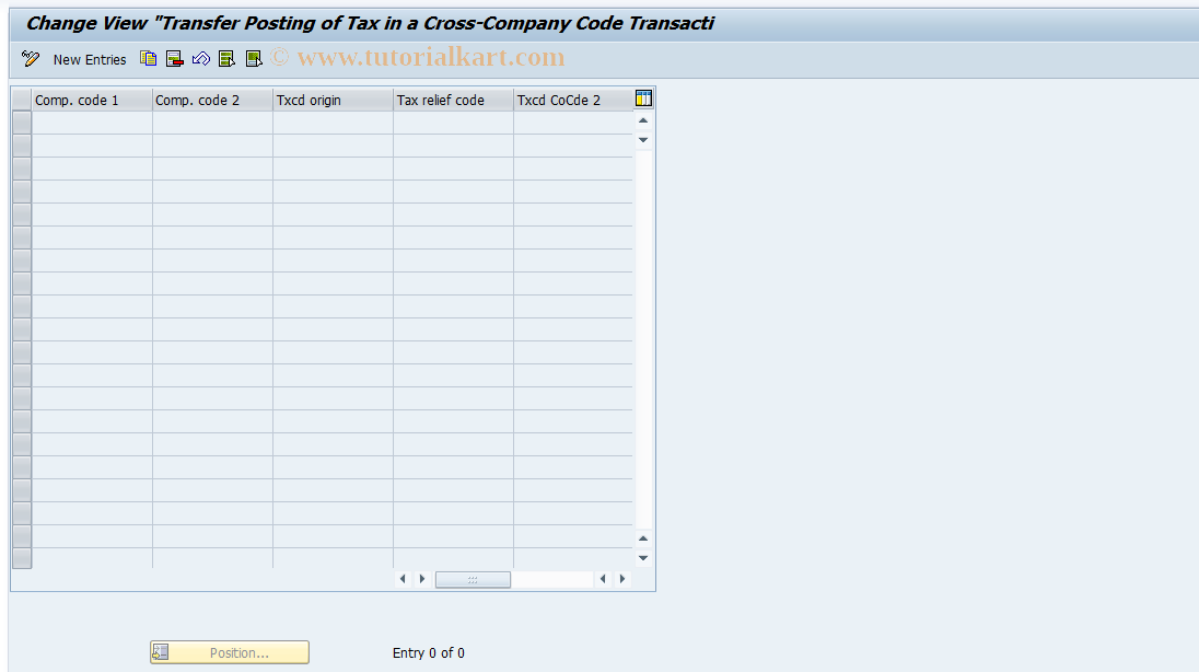 SAP TCode S_ALR_87003213 - IMG Activity: SIMG_CFORFBTBUVTX