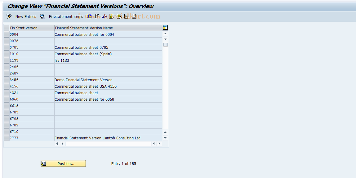 SAP TCode S_ALR_87003215 - IMG Activity: SIMG_CFMENUORFBOB58