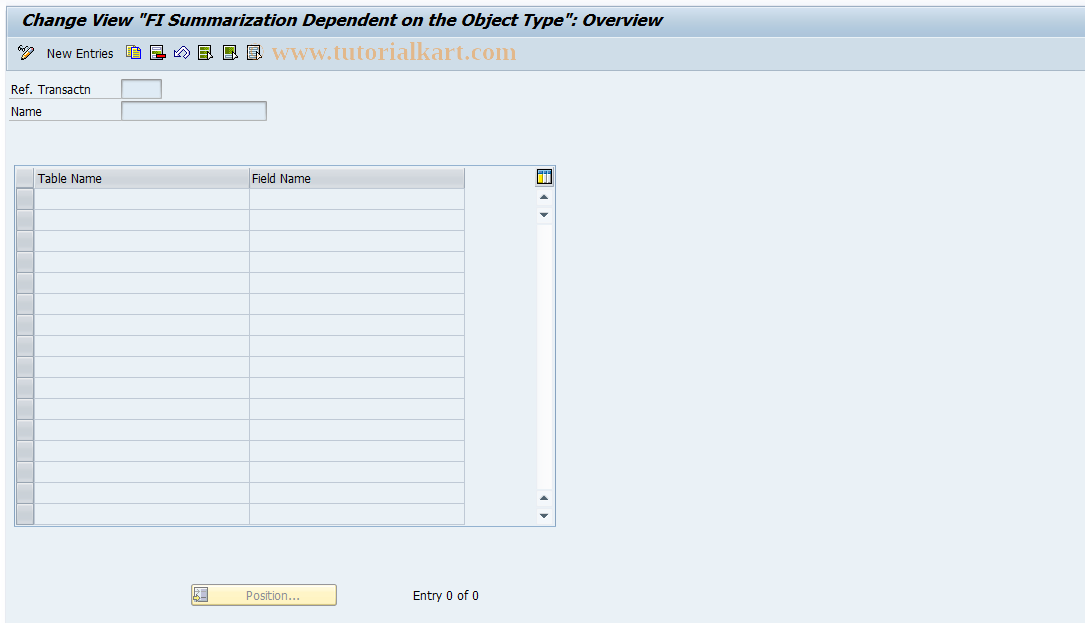 SAP TCode S_ALR_87003221 - IMG Activity: SIMG_CFORFBOBCYMTRW