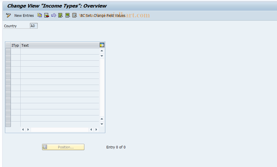 SAP TCode S_ALR_87003222 - IMG Activity: SIMG_CFMENUORFBOBDA