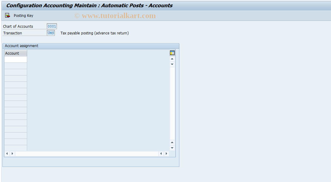 SAP TCode S_ALR_87003251 - IMG Activity: SIMG_CFMENUORFBOB89