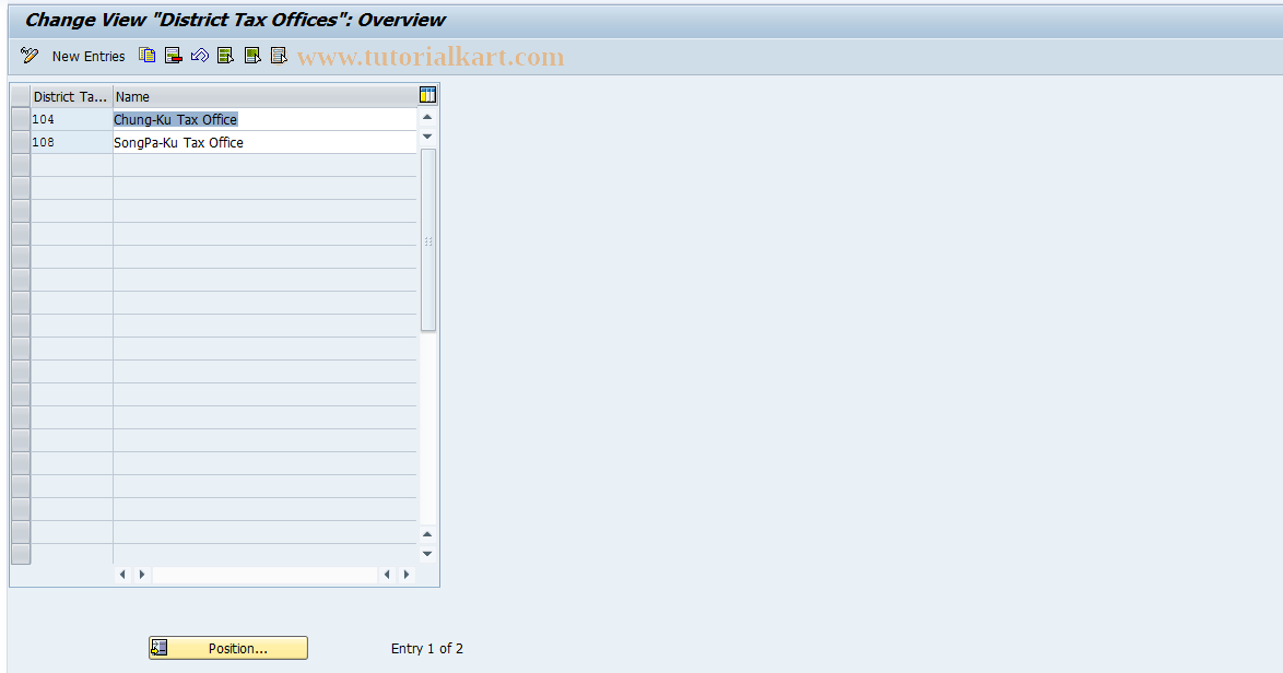 SAP TCode S_ALR_87003260 - IMG Activity: SIMG_ORFB_V_TAXOFF