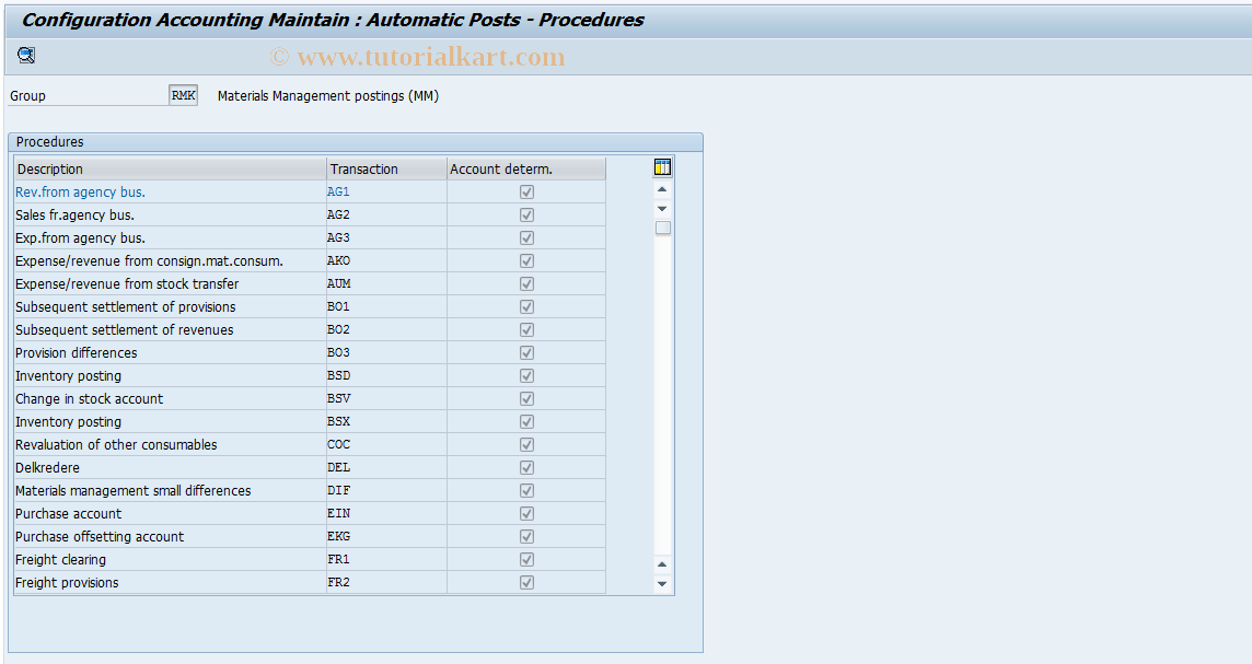 SAP TCode S_ALR_87003268 - IMG Activity: SIMG_CFMENUORFBOBYC